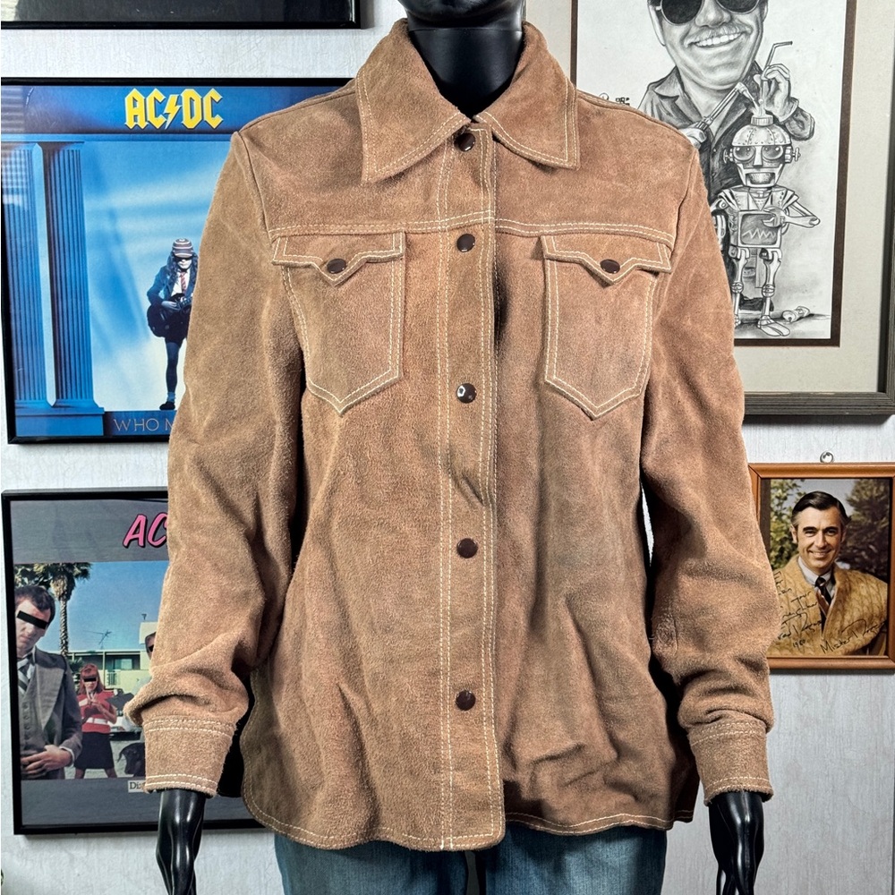 Vintage Suede Jacket by Cometti of California – Brown Western Style – Size 11/12